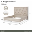 Marin Eastern King Faux-Suede Panel Bed - Greige
