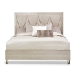 Marin Eastern King Faux-Suede Panel Bed - Greige