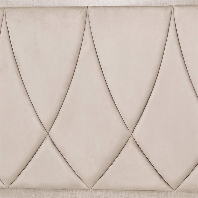 Marin Eastern King Faux-Suede Panel Bed - Greige