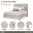 Marin Eastern King Faux-Suede Panel Bed - Greige