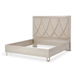 Marin Queen Faux-Suede Panel Bed - Greige