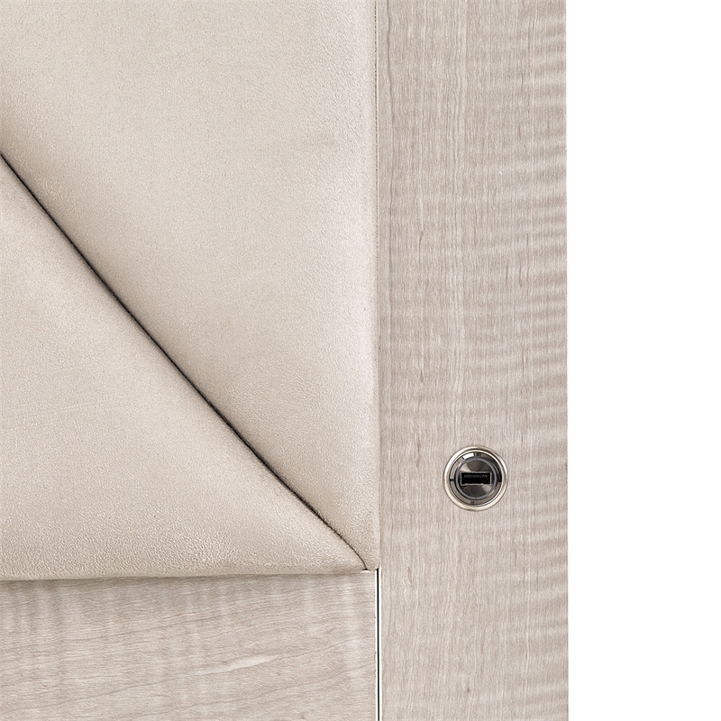 Marin Queen Faux-Suede Panel Bed - Greige
