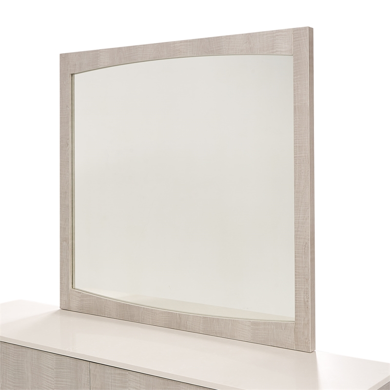 Marin Modern 6-Drawer Dresser with Mirror - Greige