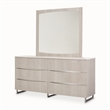 Marin Modern 6-Drawer Dresser with Mirror - Greige