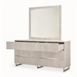 Marin Modern 6-Drawer Dresser with Mirror - Greige