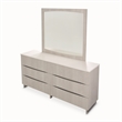 Marin Modern 6-Drawer Dresser with Mirror - Greige