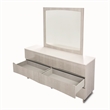 Marin Modern 6-Drawer Dresser with Mirror - Greige