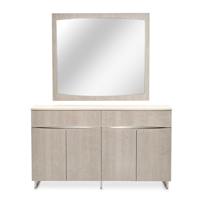Marin Modern Sideboard with Mirror - Greige