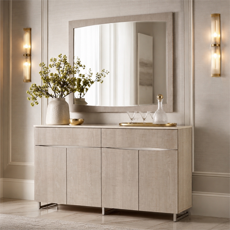 Marin Modern Sideboard with Mirror - Greige