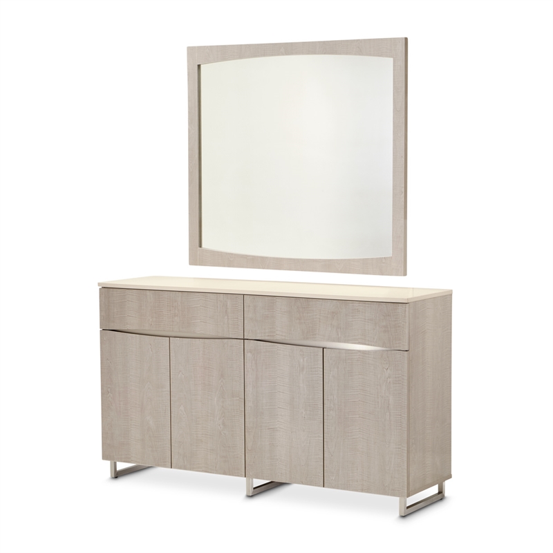Marin Modern Sideboard with Mirror - Greige