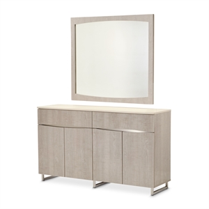 Marin Modern Sideboard with Mirror - Greige
