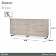 Marin Modern 6-Drawer Dresser with Marble Top - Greige