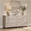 Marin Modern 6-Drawer Dresser with Marble Top - Greige