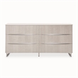 Marin Modern 6-Drawer Dresser with Marble Top - Greige