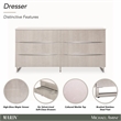 Marin Modern 6-Drawer Dresser with Marble Top - Greige