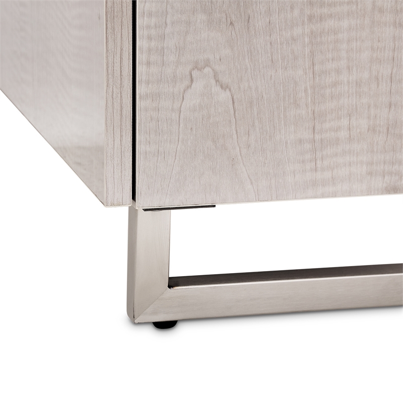 Marin Modern 3-Drawer Nightstand with Marble Top - Greige