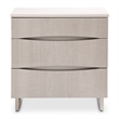 Marin Modern 3-Drawer Nightstand with Marble Top - Greige