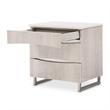 Marin Modern 3-Drawer Nightstand with Marble Top - Greige