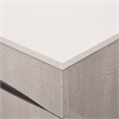 Marin Modern 3-Drawer Nightstand with Marble Top - Greige