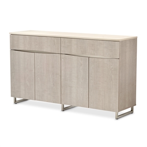 Marin Modern Sideboard with Marble Top - Greige