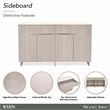 Marin Modern Sideboard with Marble Top - Greige