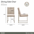 Marin Modern Minimalistic Dining Side Chair - Greige
