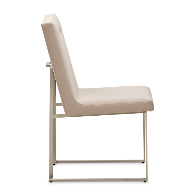 Marin Modern Minimalistic Dining Side Chair - Greige