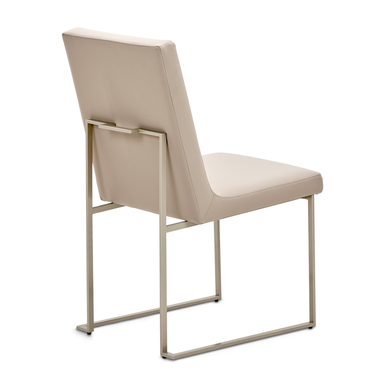 Marin Modern Minimalistic Dining Side Chair - Greige