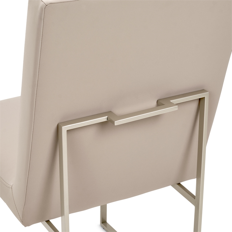 Marin Modern Minimalistic Dining Side Chair - Greige