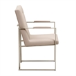 Marin Modern Minimalistic Dining Arm Chair - Greige