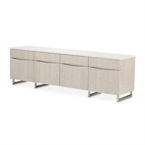 Marin 82&quot Wide Media Cabinet with Drawers - Greige