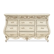 Platine de Royale Traditional 12-Drawer Wood Dresser - Champagne