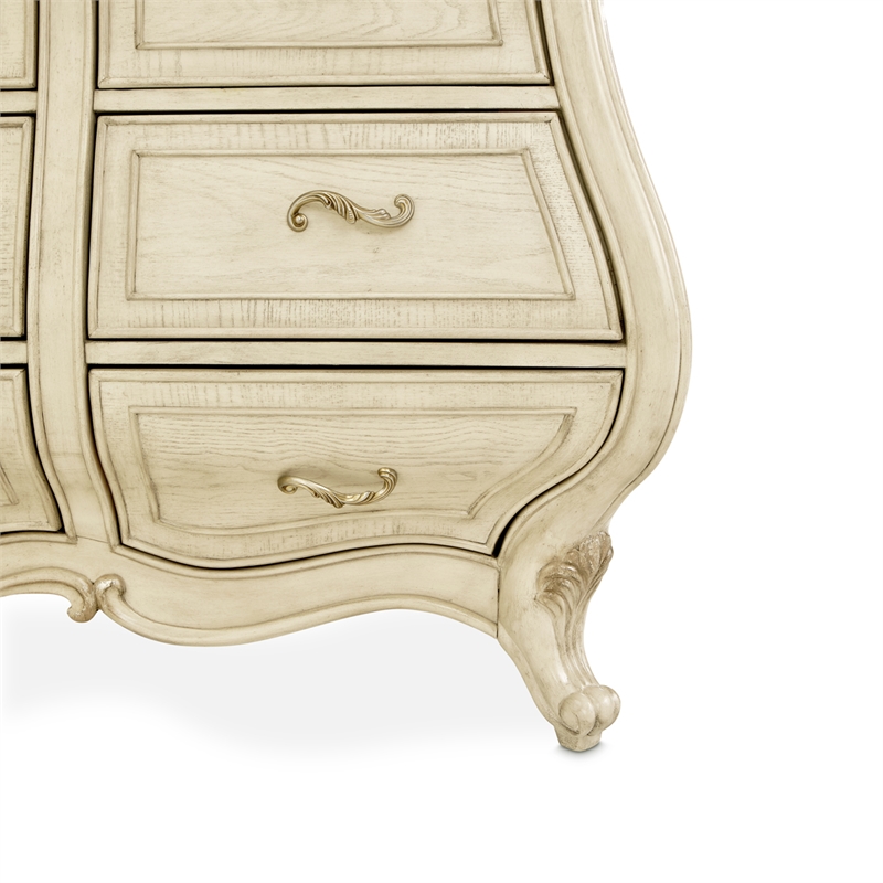 Platine de Royale Traditional 12-Drawer Wood Dresser - Champagne