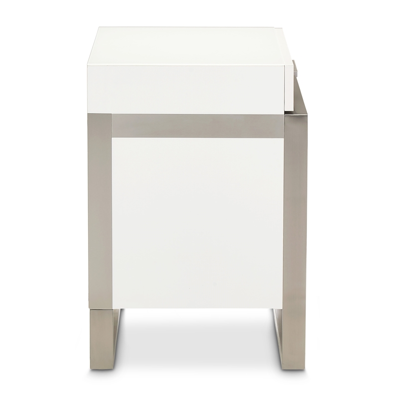 Marquee 3-Drawer Nightstand - Cloud White