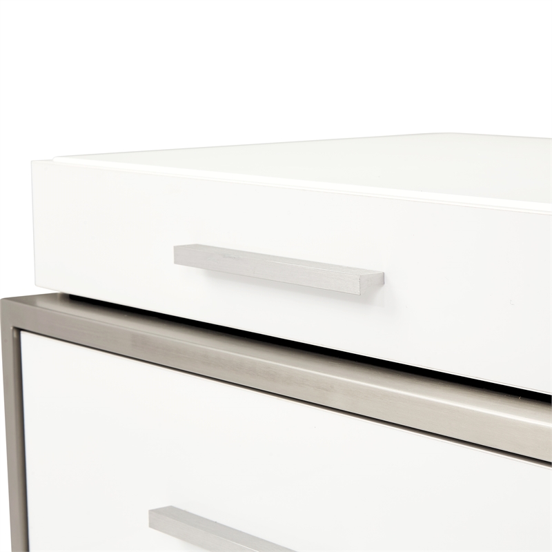 Marquee 3-Drawer Nightstand - Cloud White