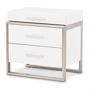 Marquee 3-Drawer Nightstand - Cloud White