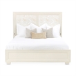 Portrait King Panel Bed with LED Lights - Alabaster White