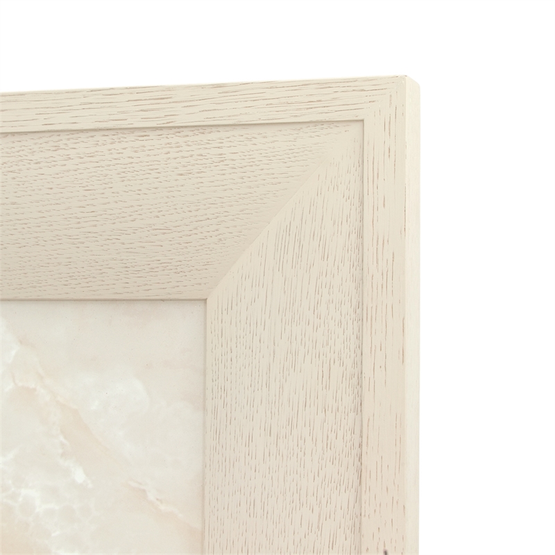 Portrait King Panel Bed with LED Lights - Alabaster White