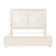 Portrait King Panel Bed with LED Lights - Alabaster White