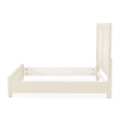 Portrait King Panel Bed with LED Lights - Alabaster White