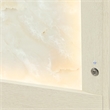 Portrait King Panel Bed with LED Lights - Alabaster White