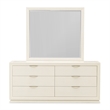 Portrait 6-Drawer Dresser with Mirror - Alabaster White