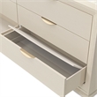 Portrait 6-Drawer Dresser with Mirror - Alabaster White