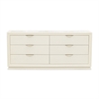 Portrait 6-Drawer Dresser with LED Lights - Alabaster White