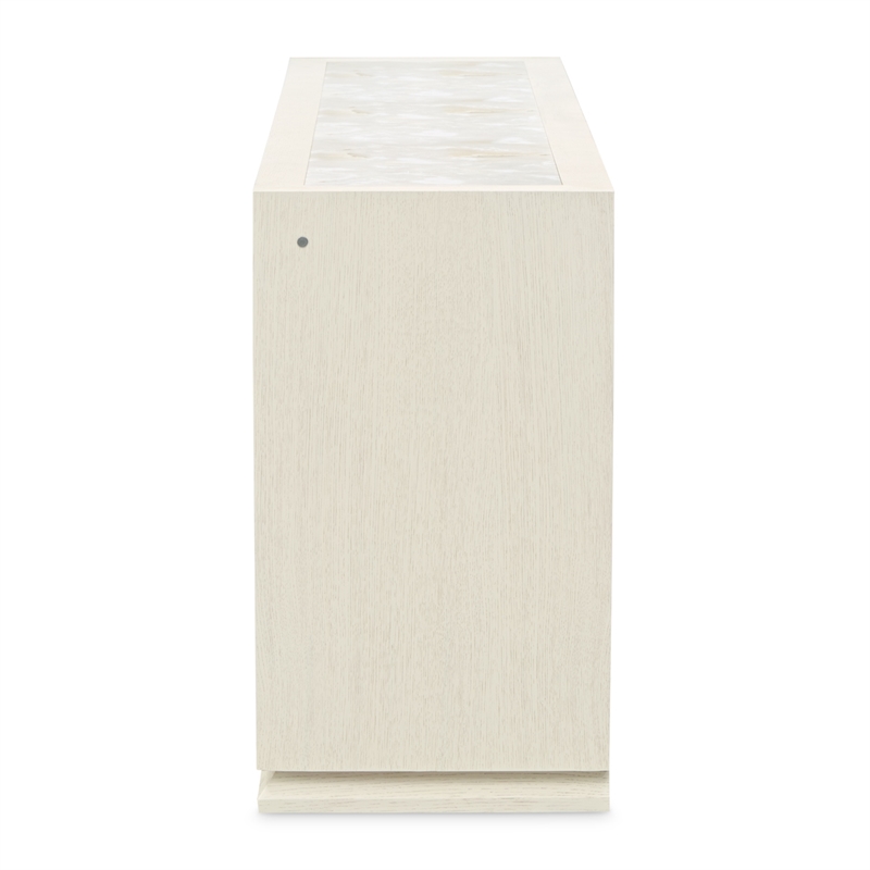 Portrait 6-Drawer Dresser with LED Lights - Alabaster White
