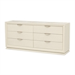 Portrait 6-Drawer Dresser with LED Lights - Alabaster White