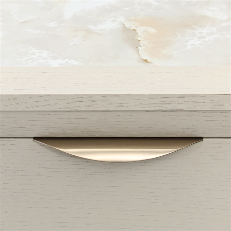 Portrait 5-Drawer Chest with LED Lights - Alabaster White
