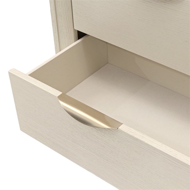 Portrait 5-Drawer Chest with LED Lights - Alabaster White