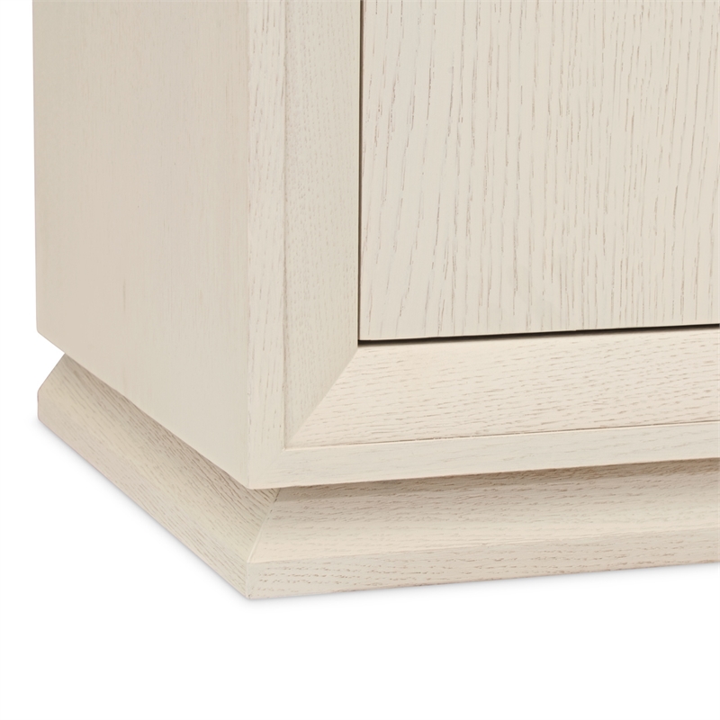 Portrait Sideboard with Lightup Top - Alabaster White