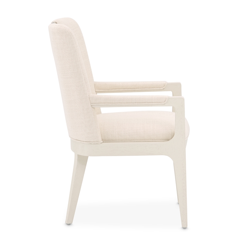 Portrait Dining Arm Chair - Set of 2 - Flax/Alabaster White